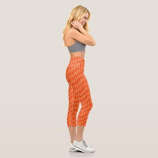Abstrakte Lady-Silhouette Capri Leggings