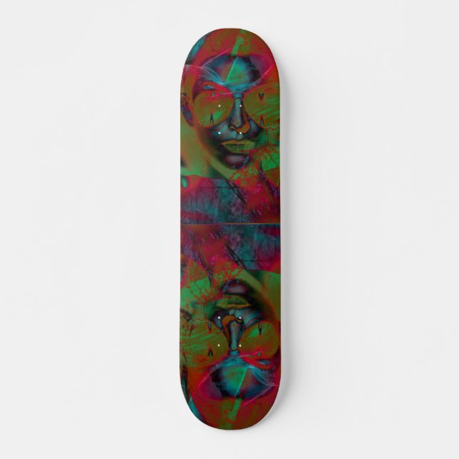 Abstrakte Lady Skateboard (Vorne)