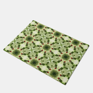 Abstrakte Ladybug auf Dogwood Nature Kaleidoskop Fußmatte