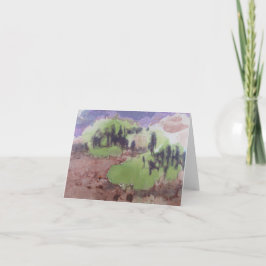 Abstrakte Landschaft - Abbildung in Grüner Berglan Karte