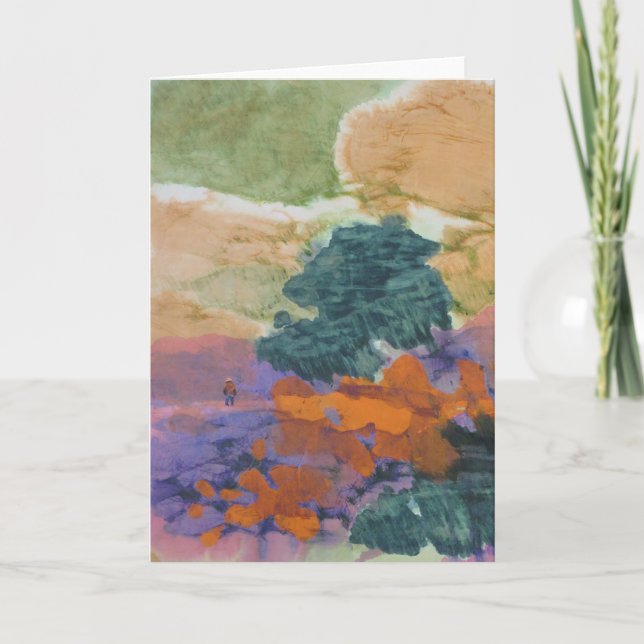 Abstrakte Landschaft - Abbildung Stehend in der Nä Karte (Vorderseite)