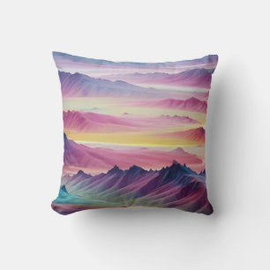 Abstrakte Landschaft Berge Tal Naturlandschaft Kissen