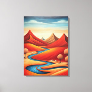 Abstrakte Landschaft des Gebirges Leinwanddruck