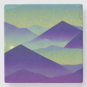 Abstrakte Landschaft Fallen Star 23 Steinuntersetzer