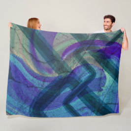 Abstrakte Landschaft Fleecedecke