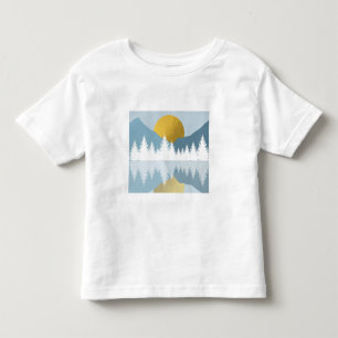 Abstrakte Landschaft Goldener Winter Sonnenunterga Kleinkind T-shirt