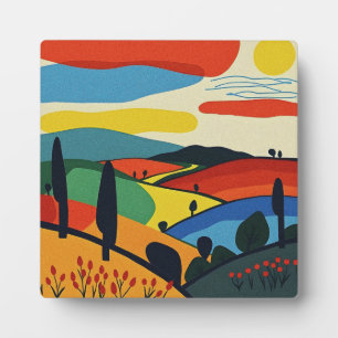 Abstrakte Landschaft Kunst, Dichtung und Musik Fotoplatte