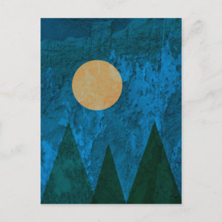 Abstrakte Landschaft Kunst, Dichtung und Musik Postkarte
