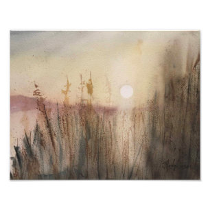 Abstrakte Landschaft Misty Dawn Foto drucken