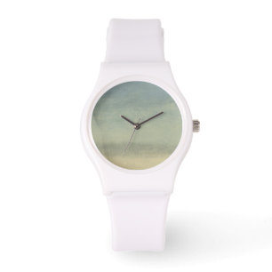 Abstrakte Landschaft mit bewölktem Himmel Armbanduhr