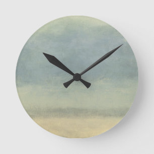 Abstrakte Landschaft mit bewölktem Himmel Runde Wanduhr