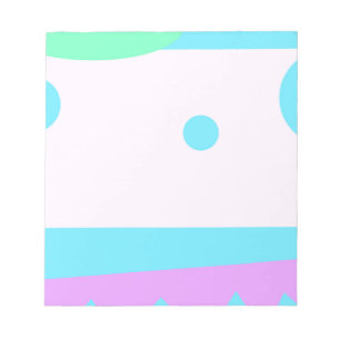 Abstrakte Landschaft mit blauen Monden - Notepad Notizblock