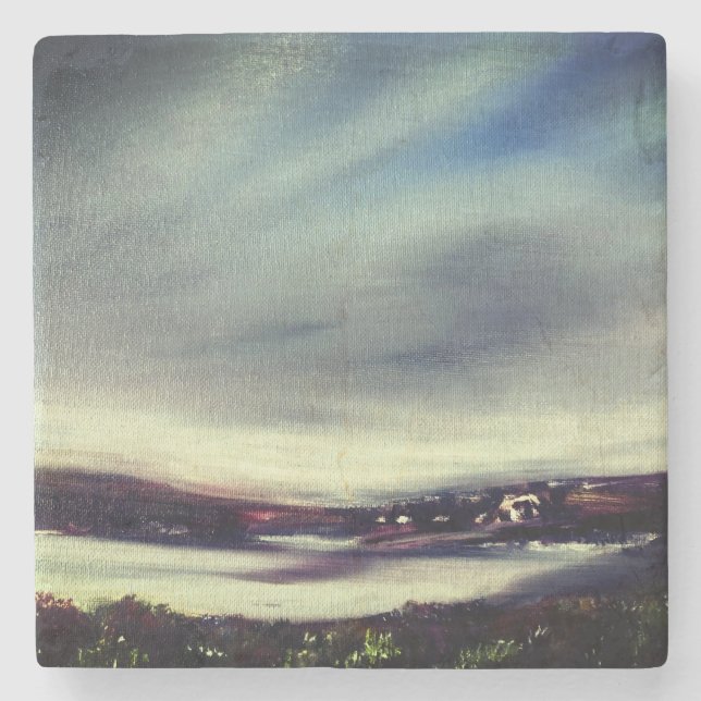 Abstrakte Landschaft Steinuntersetzer (Vorderseite)