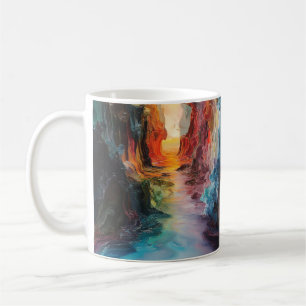 Abstrakte Landschaft Tasse, Einzigartiger Kunstkaf Kaffeetasse