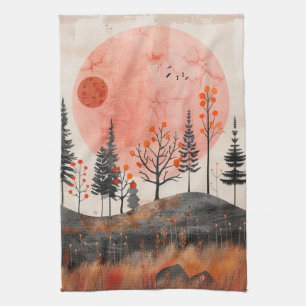 Abstrakte Landschaft von Boho (13) Geschirrtuch
