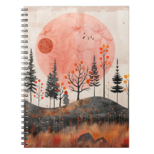 Abstrakte Landschaft von Boho (13) Notizblock