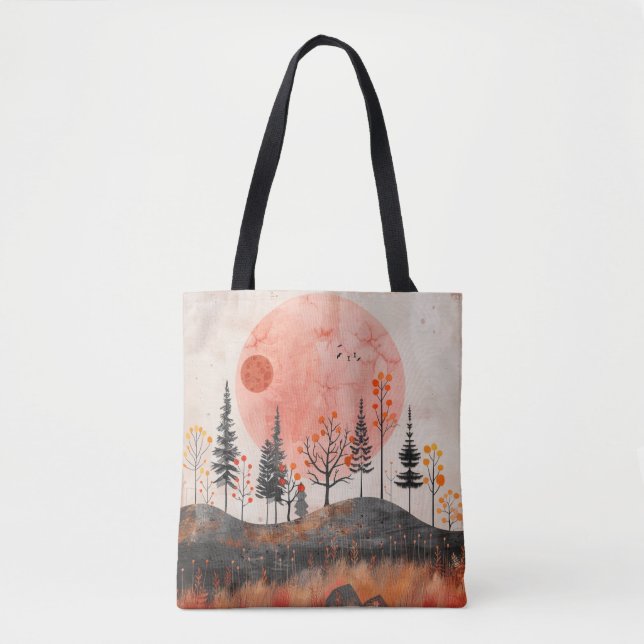 Abstrakte Landschaft von Boho (13) Tasche (Vorderseite)