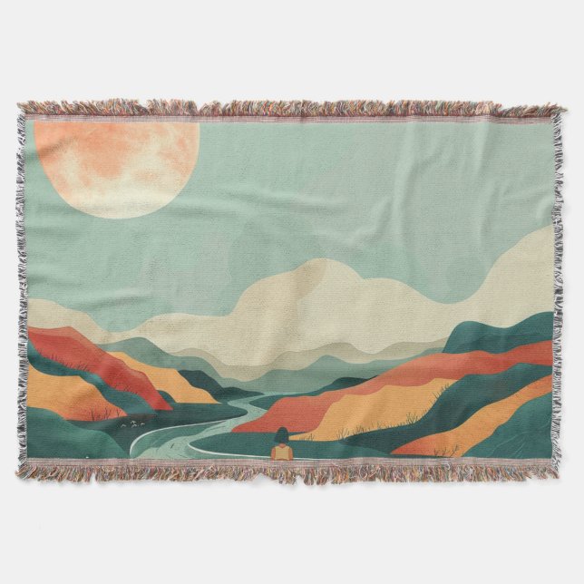 Abstrakte Landschaft von Boho (14) Decke (Vorderseite)