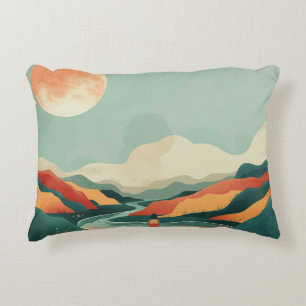 Abstrakte Landschaft von Boho (14) Dekokissen
