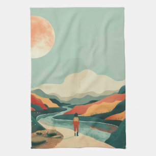 Abstrakte Landschaft von Boho (14) Geschirrtuch