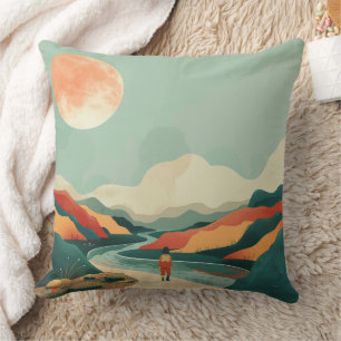 Abstrakte Landschaft von Boho (14) Kissen