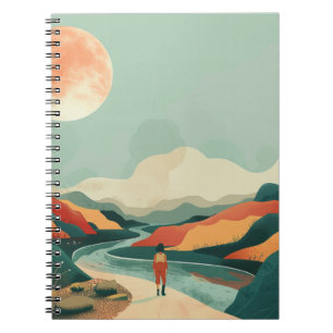 Abstrakte Landschaft von Boho (14) Notizblock