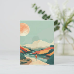 Abstrakte Landschaft von Boho (14) Postkarte