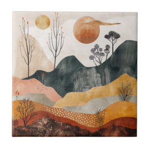 Abstrakte Landschaft von Boho (15) Fliese