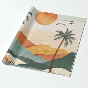 Abstrakte Landschaft von Boho (16) Geschenkpapier