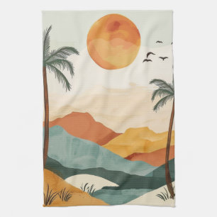 Abstrakte Landschaft von Boho (16) Geschirrtuch