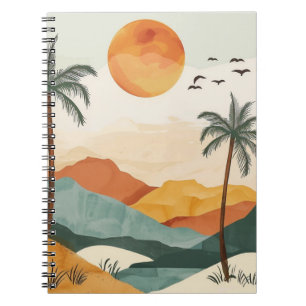Abstrakte Landschaft von Boho (16) Notizblock