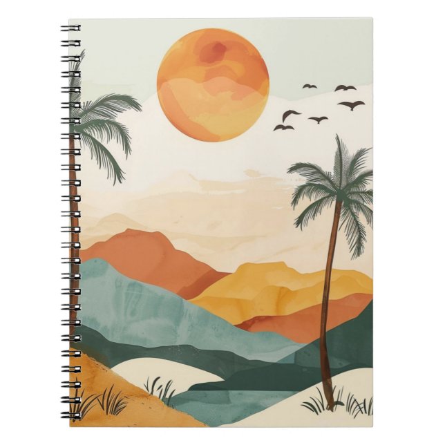Abstrakte Landschaft von Boho (16) Notizblock (Vorderseite)