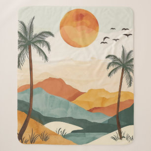 Abstrakte Landschaft von Boho (16) Sherpadecke