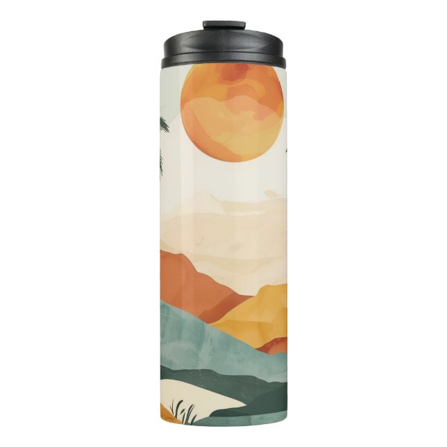 Abstrakte Landschaft von Boho (16) Thermosbecher (Vorderseite)