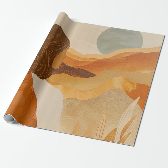 Abstrakte Landschaft von Boho (17) Geschenkpapier (Ungerollt)