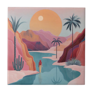 Abstrakte Landschaft von Boho (18) Fliese