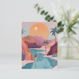Abstrakte Landschaft von Boho (18) Postkarte