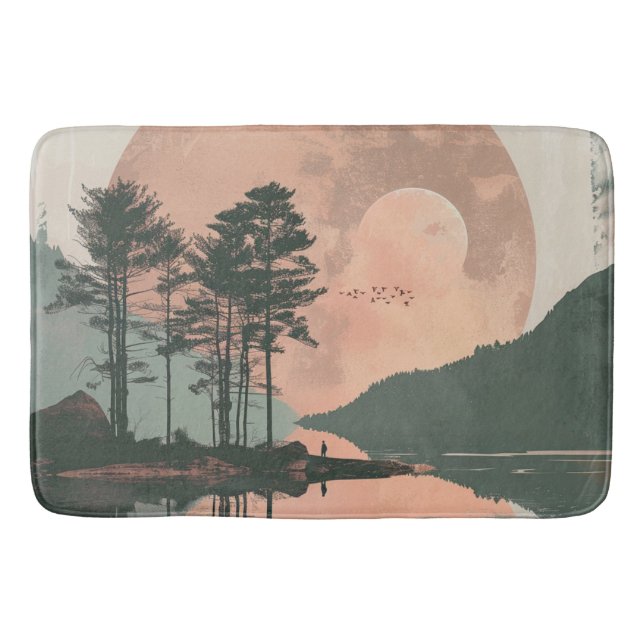 Abstrakte Landschaft von Boho (1) Badematte (Vorderseite)