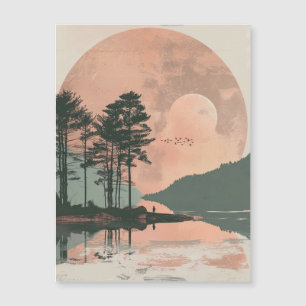 Abstrakte Landschaft von Boho (1) Magnetkarte