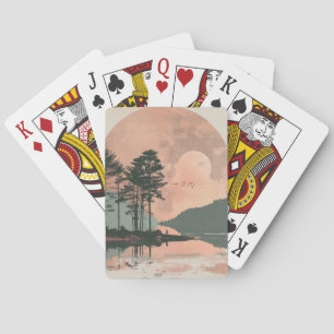 Abstrakte Landschaft von Boho (1) Spielkarten