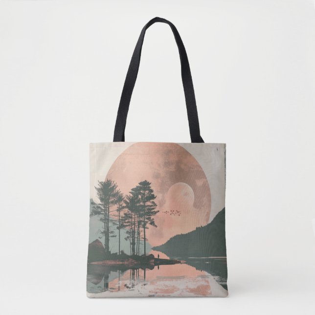 Abstrakte Landschaft von Boho (1) Tasche (Vorderseite)
