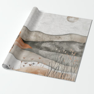 Abstrakte Landschaft von Boho (3) Geschenkpapier