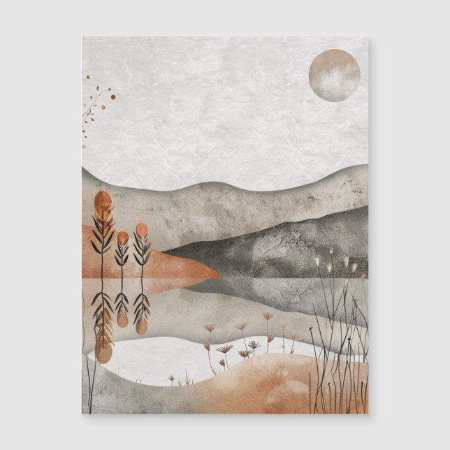 Abstrakte Landschaft von Boho (3) Magnetkarte (Vorderseite)