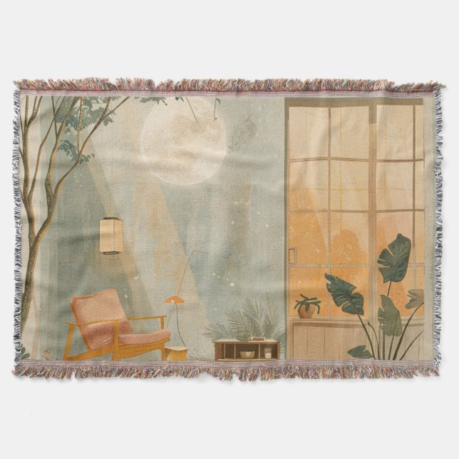 Abstrakte Landschaft von Boho (6) Decke (Vorderseite)