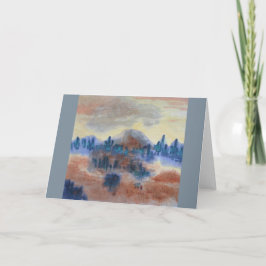 Abstrakte Landschaft - Wüste, Pferde und Reiter Karte