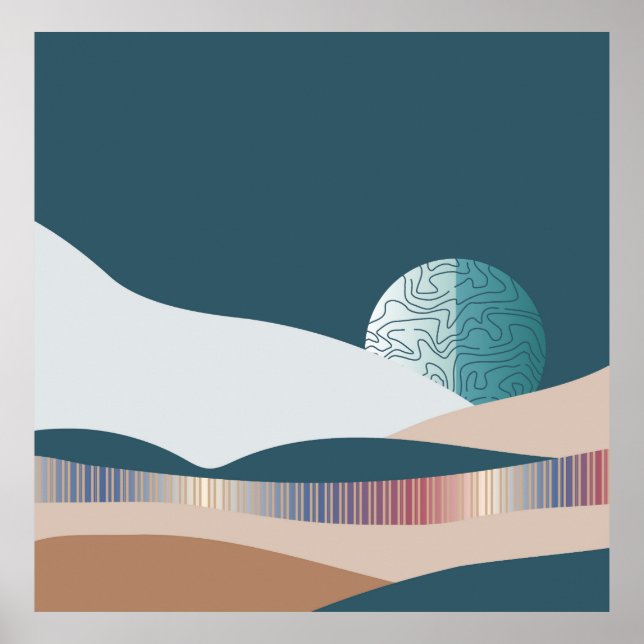 Abstrakte Landschaften Poster (Vorne)