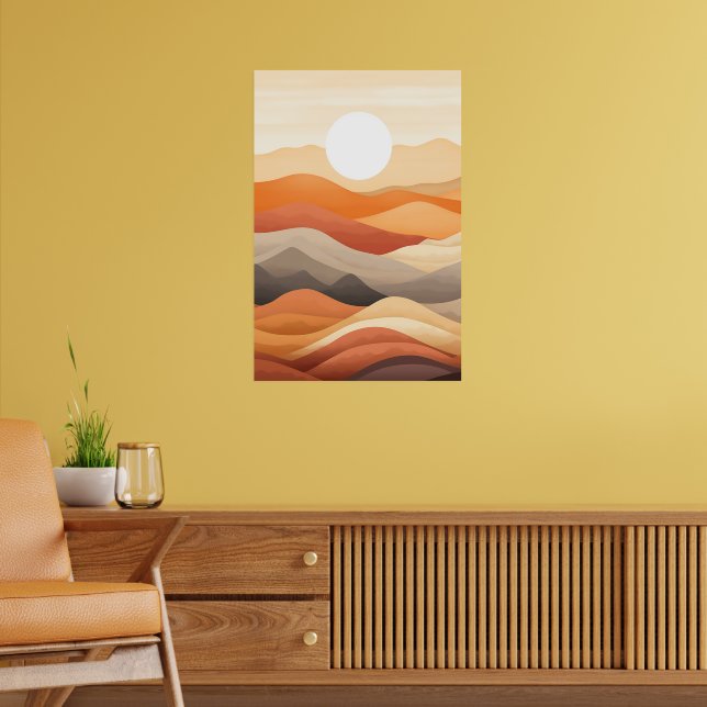 Abstrakte Landschaftsdarstellung Poster (Wohnzimmer 2)
