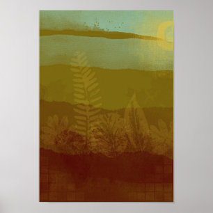 Abstrakte Landschaftskanvas Poster