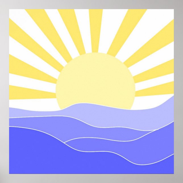 abstrakte Landschaftskunst Poster (Vorne)