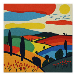 Abstrakte Landschaftskunst Poster